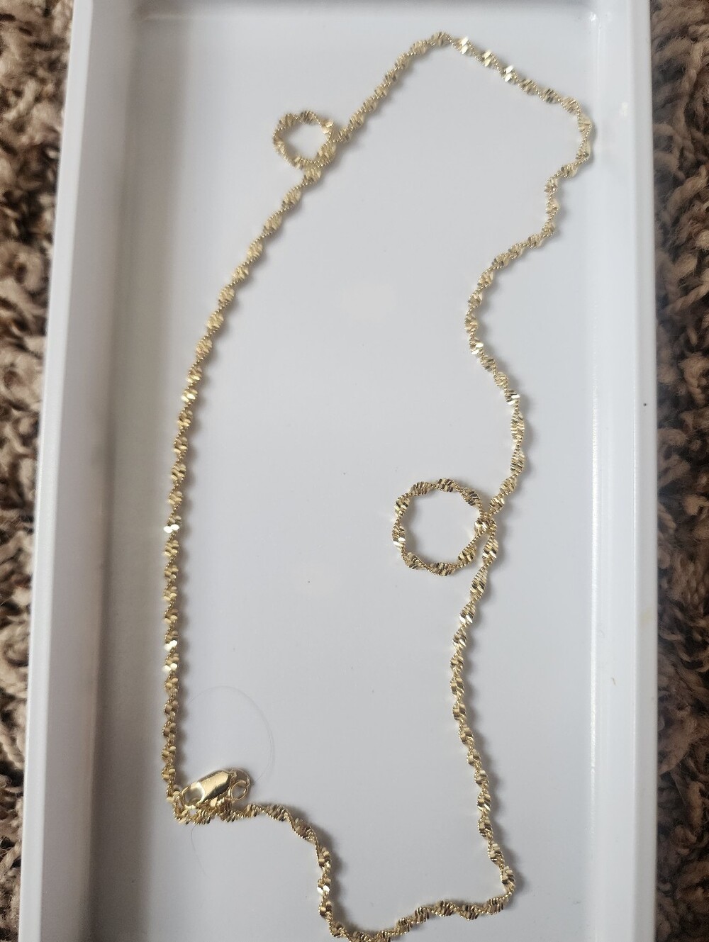 Gold Twisted Rope Chain Necklace - Women Jewelry #13